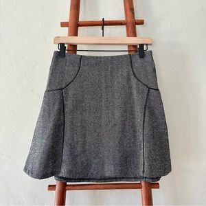 The Limited Grey Wool Tweed Skirt with Black Piping (EUC, Size XS)